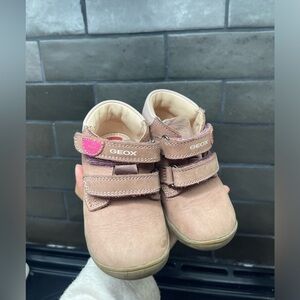 8$ ❤️ Geox Baby Boots Shoes in Pink and Tan